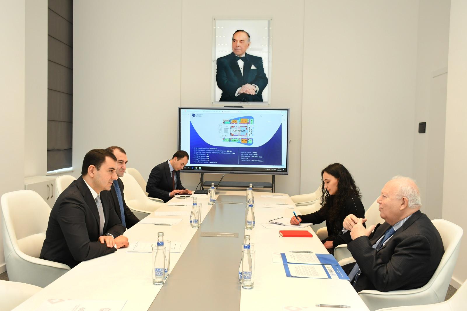 Medeniyyet naziri BMT-nin Sivilizasiyalar Alyansinin ali numayendesi ile gorusub